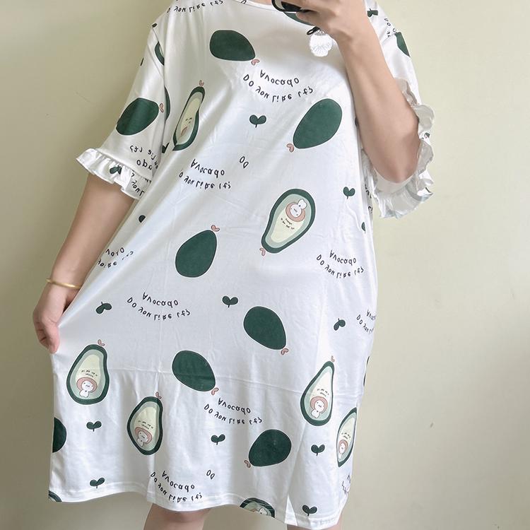 夏季牛奶丝特大码女装胖mm加肥宽松家居服300斤睡裙200/250斤睡衣