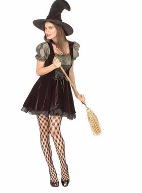 COS化妆舞会 万圣节巫婆裙女巫套装 巫婆服装  成人性感女巫裙