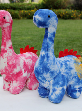 文创扎染蓝染布艺玩偶家居摆件