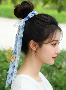 云南民族大理扎染头饰超仙女发带