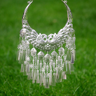 贵州民族风苗族银饰项圈银项链苗银侗族少数民族节日舞蹈演出配饰