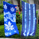 扎染围巾披肩棉云南大理白族手工特色民族风送礼枫叶围巾披肩两用