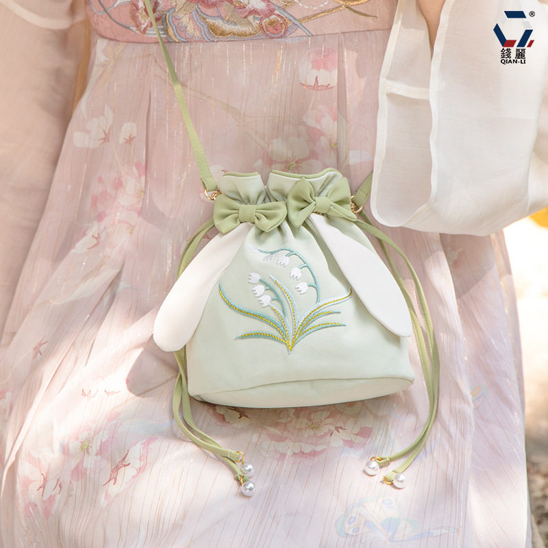 铃兰汉服包水桶手机古风斜挎包