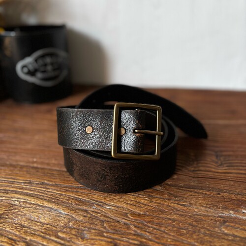 RL原单美式复古男士皮带男真皮黄铜耐用做旧简约工装牛仔裤带