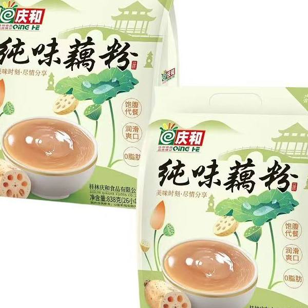 庆和纯味藕粉838g袋装广西桂林特产营养早餐速溶代餐粉,咖啡/麦片/冲饮,藕粉,淘宝优惠券,粉丝福利购,淘宝优惠卷
