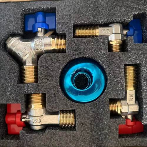 全铜壁挂炉四件套6分角阀热水器