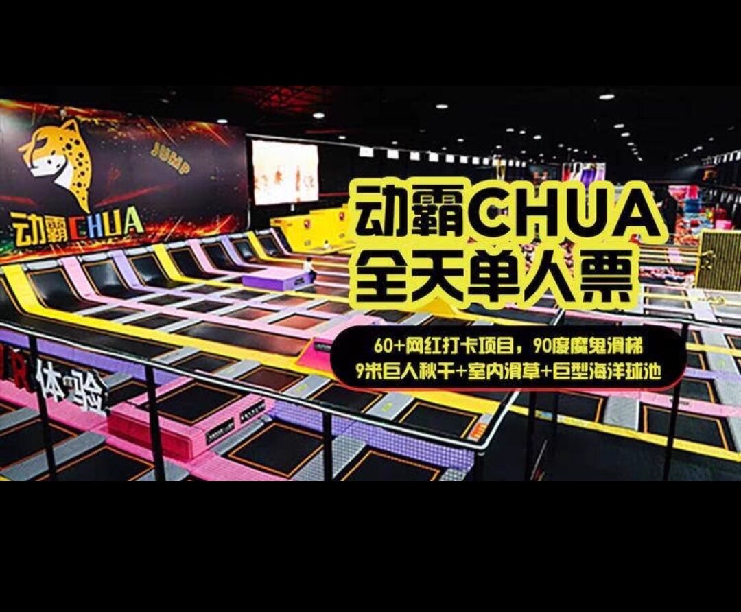 动霸蹦床 嘿哟动霸chua蹦床公园  闵行区北松公路 门票特价