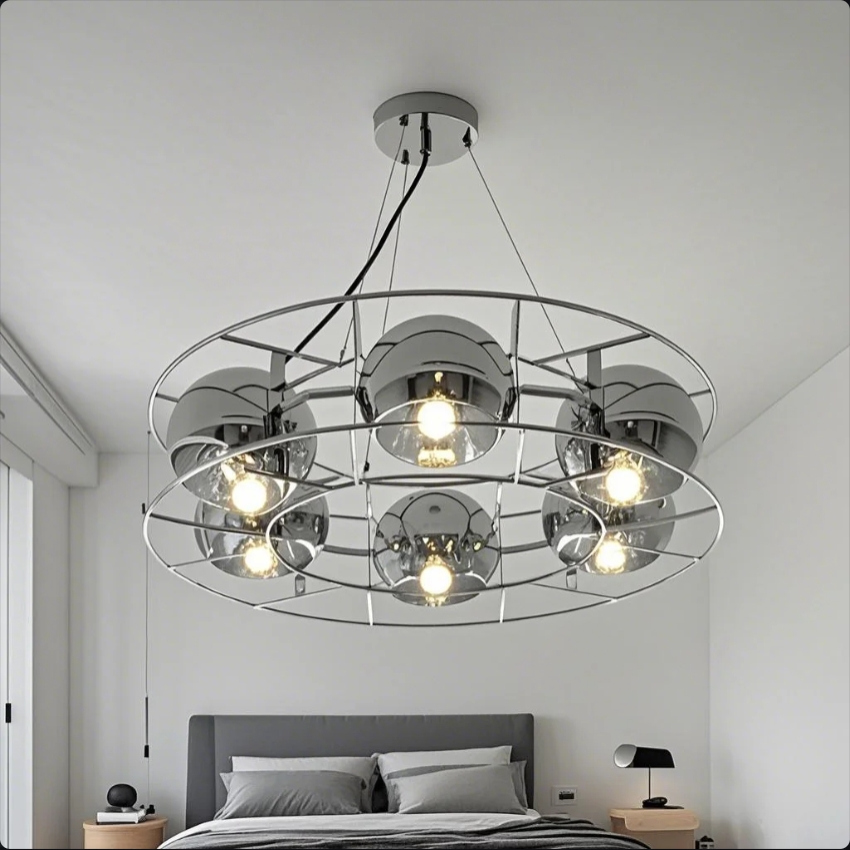 工业风半球型设计师中古风包豪斯客厅吊灯现代简约风卧室书房灯