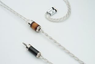 II黑色全球限量30银镀钯单晶银耳塞升级线 Leonidas Effect Audio