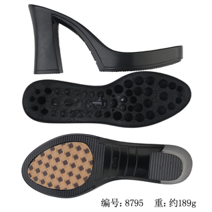 底高跟替换高级感一体宽跟拼接后高10厘米8795 鞋 新款 高跟鞋