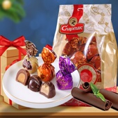 白俄罗斯酒心巧克力进口食品斯巴达克纯可可脂年货糖果好吃零食