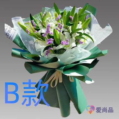 生日表白周年粉百合天津花店送花武清区宝坻区宁河县同城鲜花快递