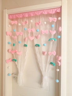 卡通门帘免打孔初音少女装饰帘家用创意可爱挂帘学生宿舍挂饰成品