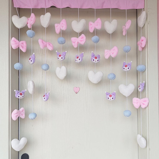 女孩子卧室装饰品好看的门帘女孩卧室房间家用珠帘可爱公主风挂帘