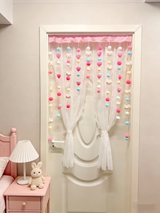 卡通门帘免打孔小兔子装饰帘子家用创意可爱挂帘学生宿舍挂饰成品