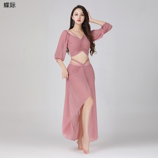 肚皮舞法式宫廷风裙子套装女新款东方舞表演练功服2025女团服班服