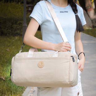 轻便出差出游手提行李包大容量短途旅行包可套拉杆加鞋位收纳包女