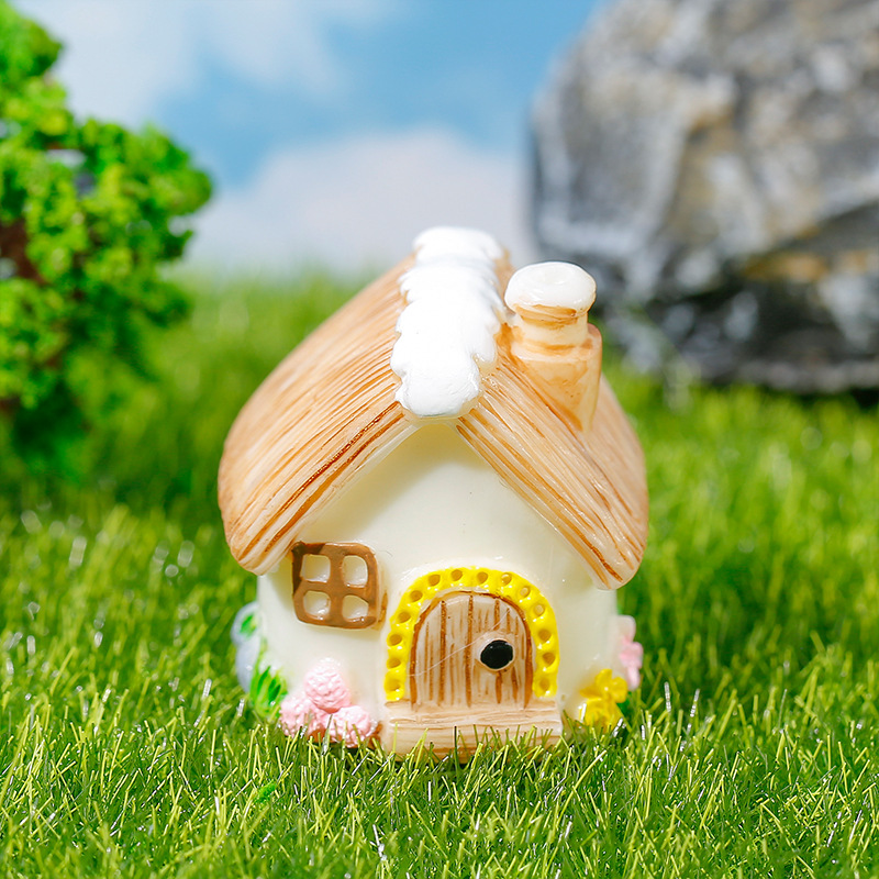 微景观仿真花园小屋农场布景水池