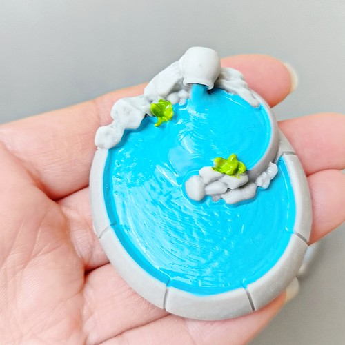 微景观仿真水池瀑布diy沙盘摆件