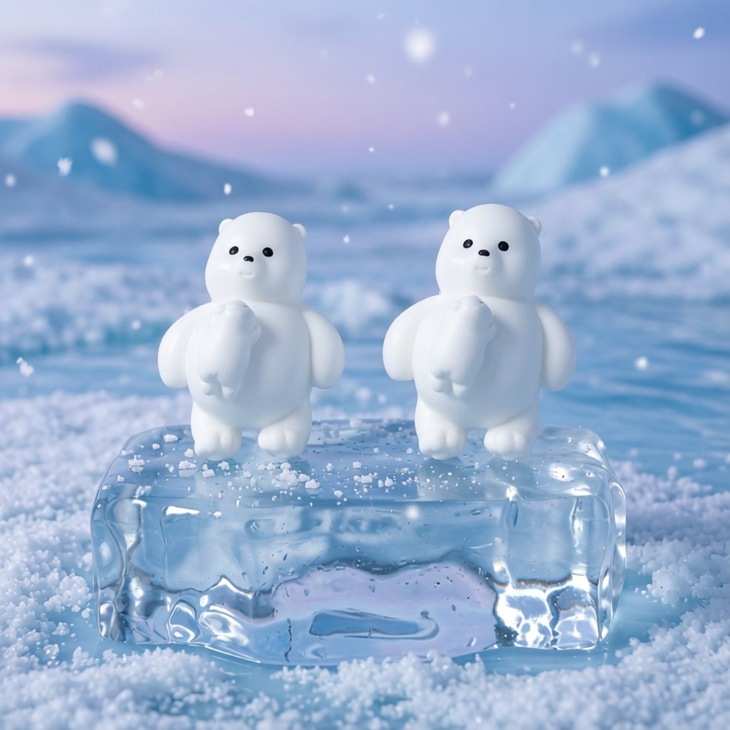 微景观仿真冰山母子北极熊公仔 DIY雪地造景装饰品配件迷你小摆件,玩具/童车/益智/积木/模型,奶油胶/树脂DIY配件,淘宝优惠券,粉丝福利购,淘宝优惠卷