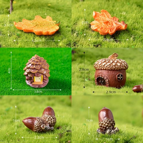 微景落叶坚果松果屋diy园艺造景