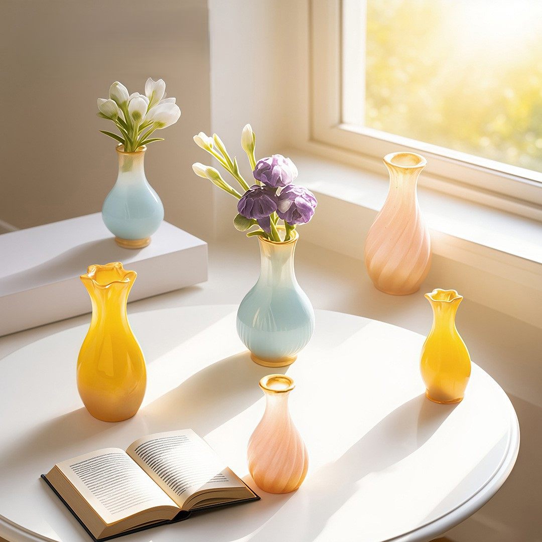 微景观创意手工插花艺术花瓶 DIY娃娃屋装饰品配件迷你树脂小摆件,玩具/童车/益智/积木/模型,奶油胶/树脂DIY配件,淘宝优惠券,粉丝福利购,淘宝优惠卷