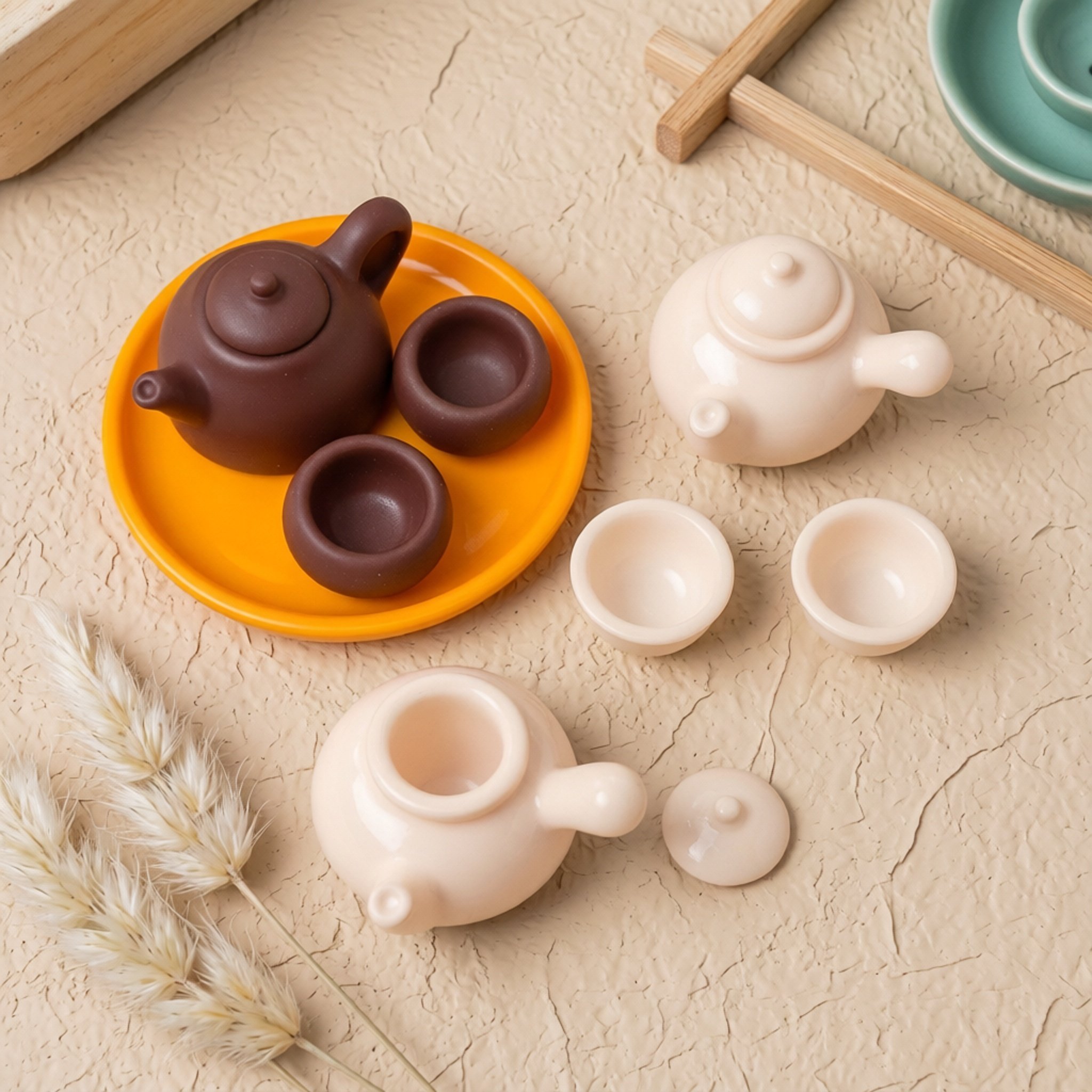 仿真微缩茶壶杯子茶具模型 娃娃屋diy装饰配件桌面车载无聊小摆件,玩具/童车/益智/积木/模型,奶油胶/树脂DIY配件,淘宝优惠券,粉丝福利购,淘宝优惠卷