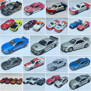 1/64左右二手TOMY多美卡两门运动车模型GTR R32 R33 R34 R35