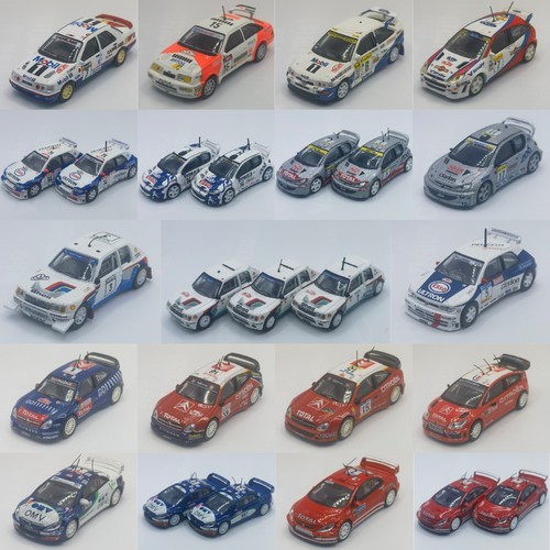 1/64左右二手CMS赛车WRC拉力雪铁龙标致福特模型车可能缺件起疹