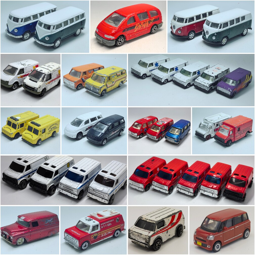 二手1/64左右美驰图厢式货车面包车VAN艾力绅商务车面包车 T1