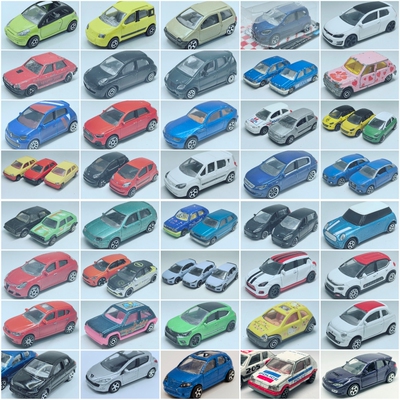 二手1/64左右 majorette领航员美捷轮两厢车模型 雷诺 大众高尔夫