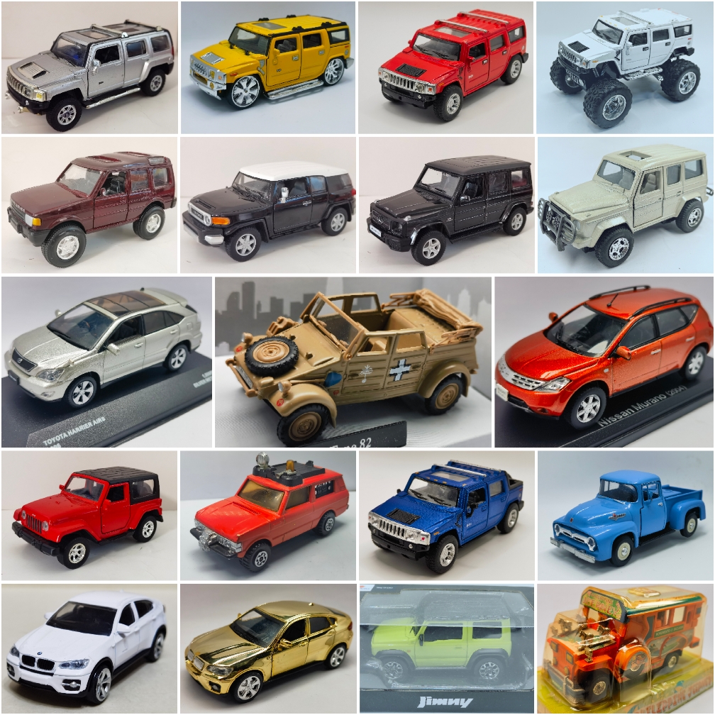 二手1/321/43左右大比例车模越野车路虎发现悍马牧马人丰田FJ筒车