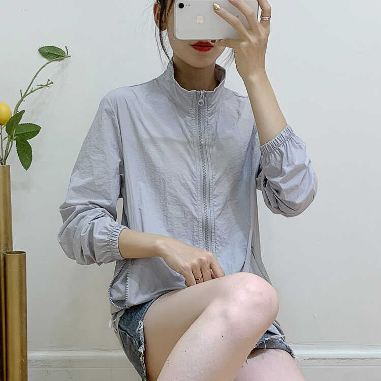 女士防晒衣不带帽子大码无帽防晒服女2024新款胖妹妹夏季宽松外套