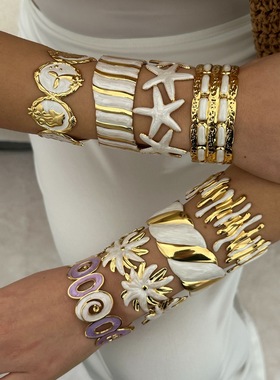 欧美风夸张手镯女小众设计感高级轻奢气质百搭手环手饰