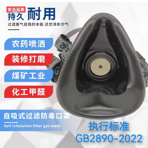 地球牌防毒口罩2001高效活性炭有毒气体劳保喷漆专用防粉尘半面罩