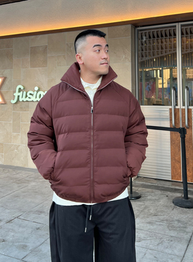 FFMR「美式立领面包服】2026冬季复古春节红色痞帅宽松棉服外套男