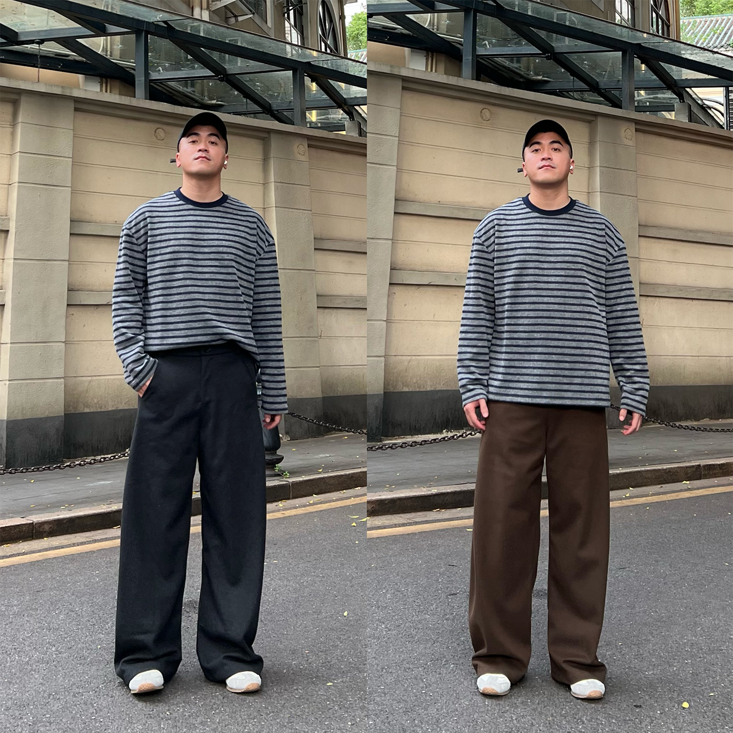 FFMR【解构弯刀毛呢裤】2025秋冬重磅抗皱垂感阔腿裤显高休闲长裤