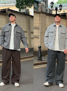 FFMR「暖暖直筒羊毛裤」2025秋冬加厚休闲裤男款宽松垂感咖色长裤