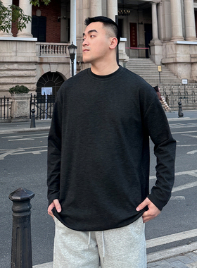 FFMR 秋冬无边设计德绒保暖圆领T恤宽松休闲百搭纯色抓绒打底长袖