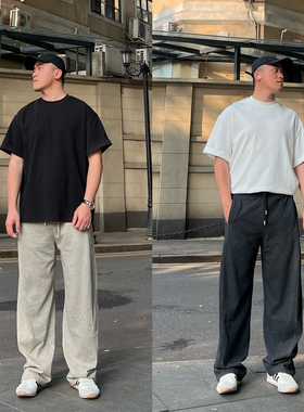 FFMR 2025夏季美式重磅复古弯刀卫裤休闲宽松显高透气休闲长裤男