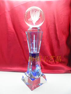 DH-22 精品立体内雕上海白玉兰 东方明珠 水晶奖杯/奖牌颁奖奖品