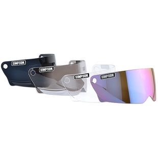 美国进口simpson辛普森M30 BANDIT头盔镜片 电镀黑色挡风玻璃原厂