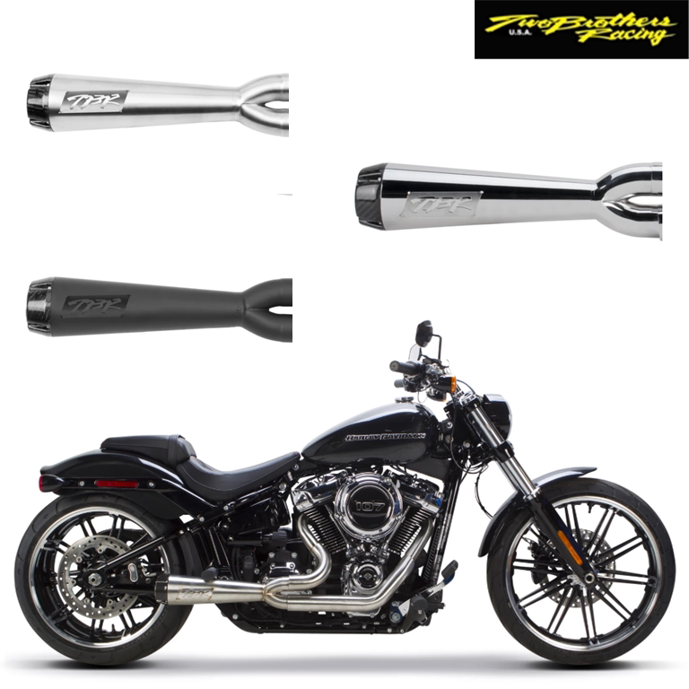 哈雷软尾肥仔突破者街霸路威司令肥霸改装排气tbr二出一全段低音