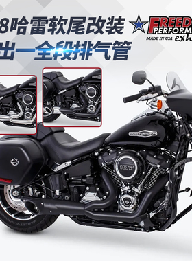 FREEDOM哈雷肥仔突破者街霸路威S肥霸改装排气管二出一DS全段黑色