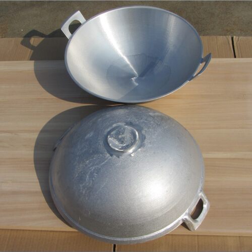 双耳炒锅无涂层龙虾锅铝锅加厚