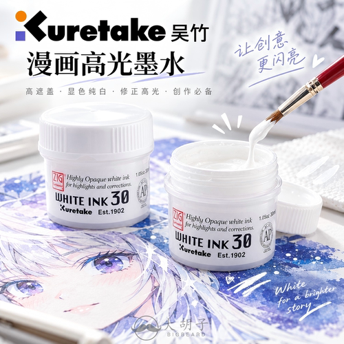 日本吴竹kuretake进口白墨水