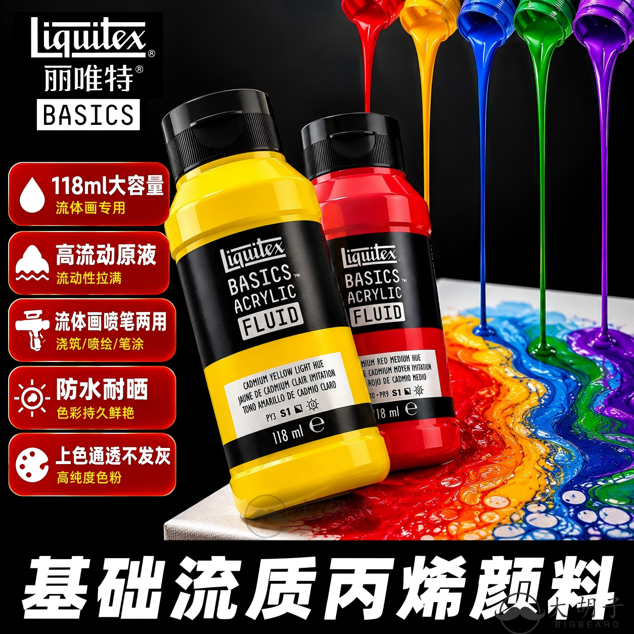 Liquitex丽唯特流质丙烯颜料