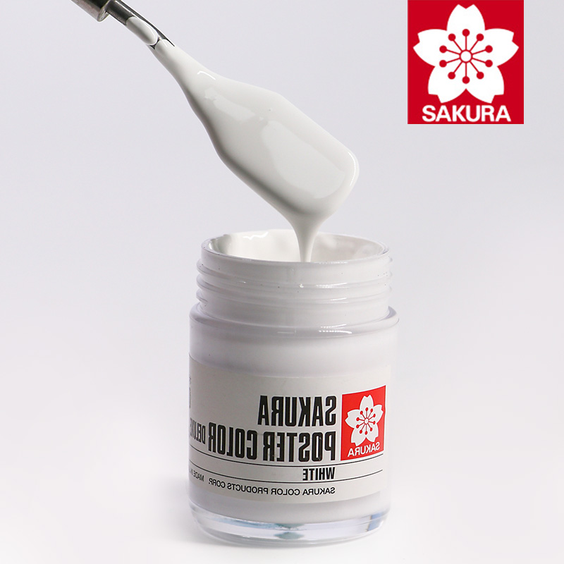 进口樱花水粉颜料日本樱花脱胶水粉45ML美术高考艺考设计绘画套装