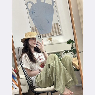 轻薄透气垂感宽松款杯子短袖白t