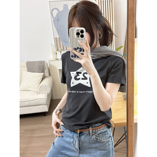 CHIA新品无论单穿内搭都敲抬气质的高弹力正肩小女人气质修身t